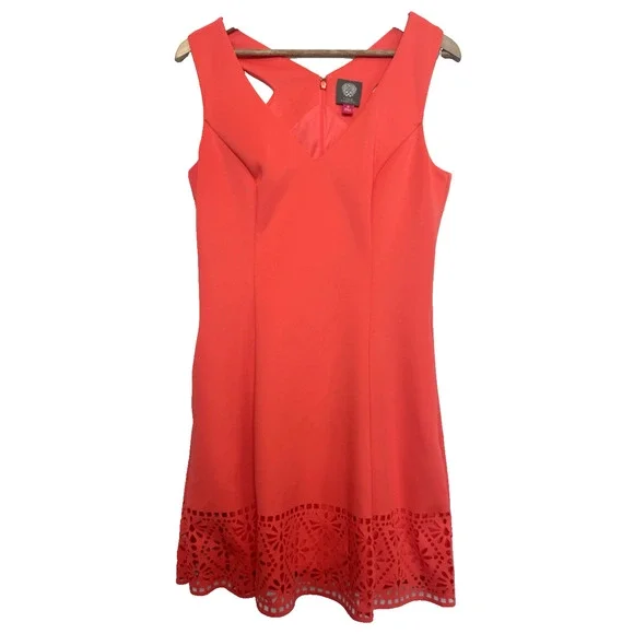 Women's Halter Vince Camuto Laser Cut Fit And Flare Dress Vince Camuto  Women's Halter Fit And